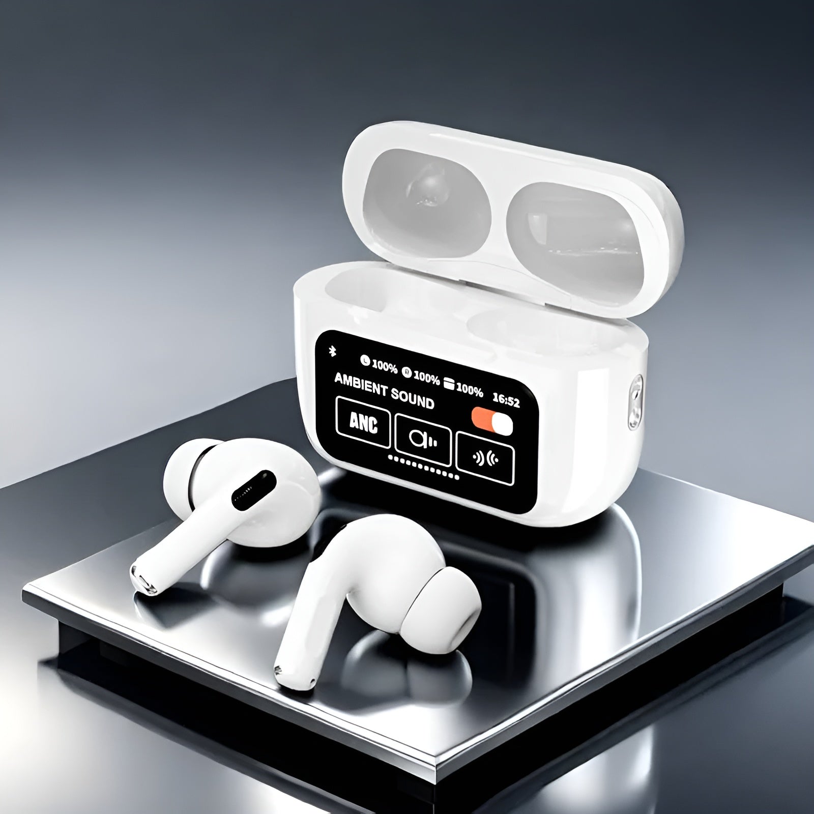 A9 Pro Airpods  with LCD touchscreen display